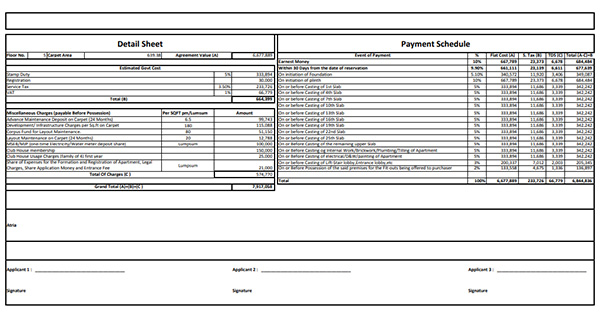 Kalpataru Andheri Costing Plan